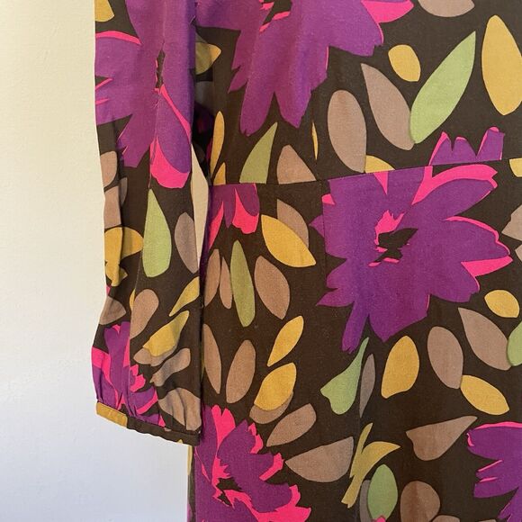 Boden Dress 10R Retro Floral Babydoll Empire Waist Boho 70s Hippie Peasant EUC - Picture 4 of 13